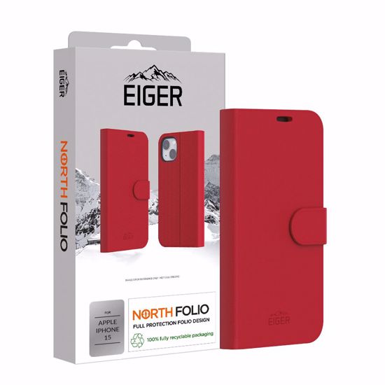 Picture of Eiger Eiger North Folio Case for Apple iPhone 15 in Red